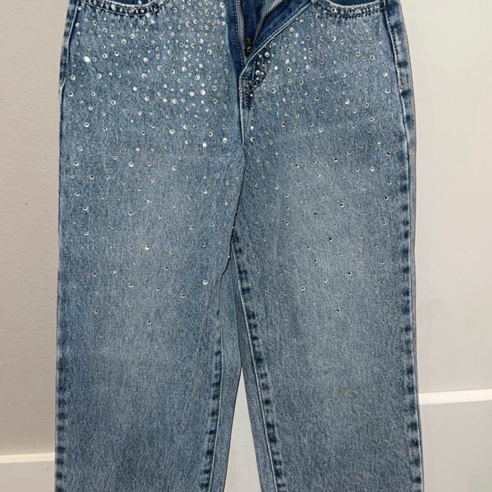 GB Girls Blue Jeans with Rhinestone Accents